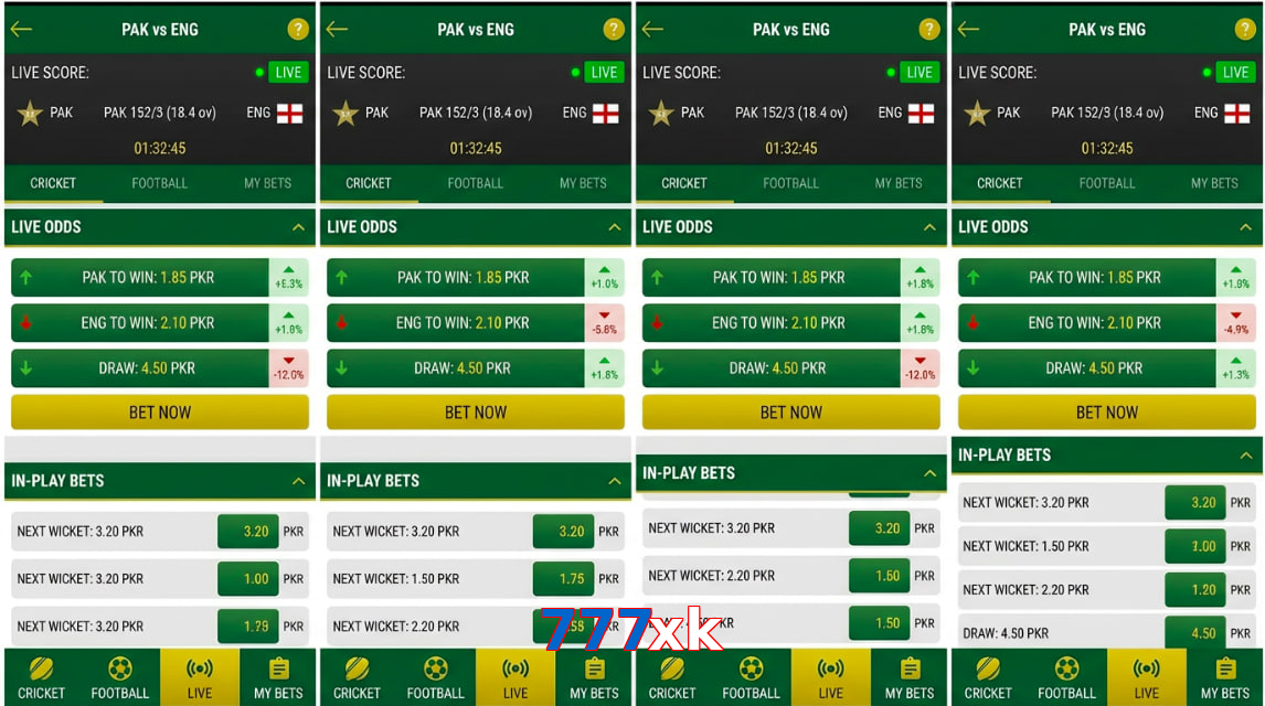 Game list for 777Xk bet section